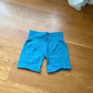 Teal High-Waisted Shorts